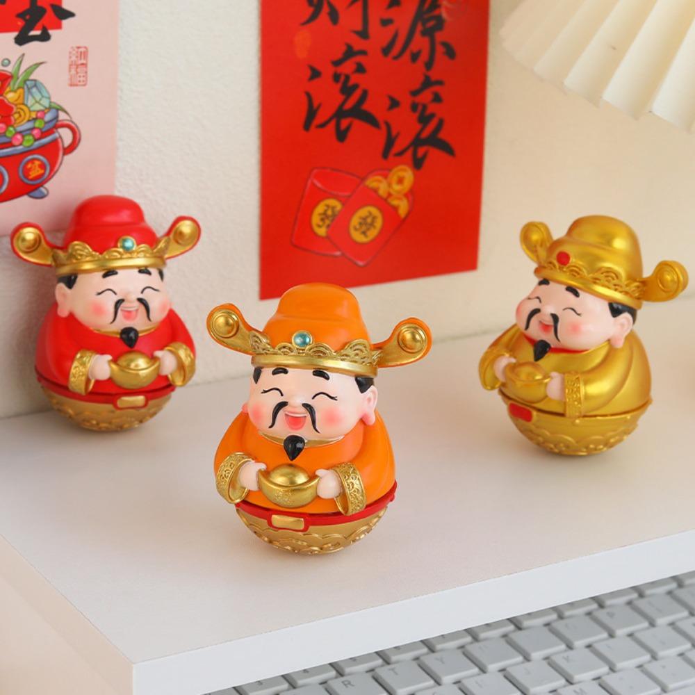 Ornamento Deus da Riqueza de Desenho Animado Bênção Fortuna Decoração de Mesa Boneca Tumbler de Ano Novo Presente
