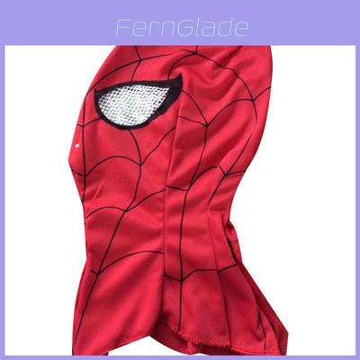 Máscara Vibrante de Spiderman para Niños Cabeza Completa Cosplay Con Guantes Suaves Para Diversión de Halloween