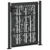 Garden Gate Black 110 X 155 Cm Powder Coated Steel
