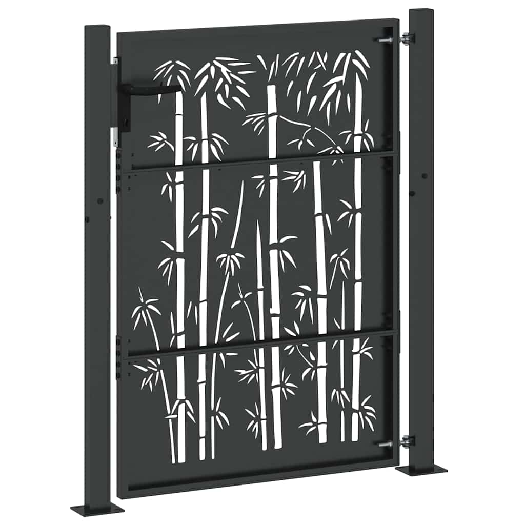 Garden Gate Black 110 X 155 Cm Powder Coated Steel