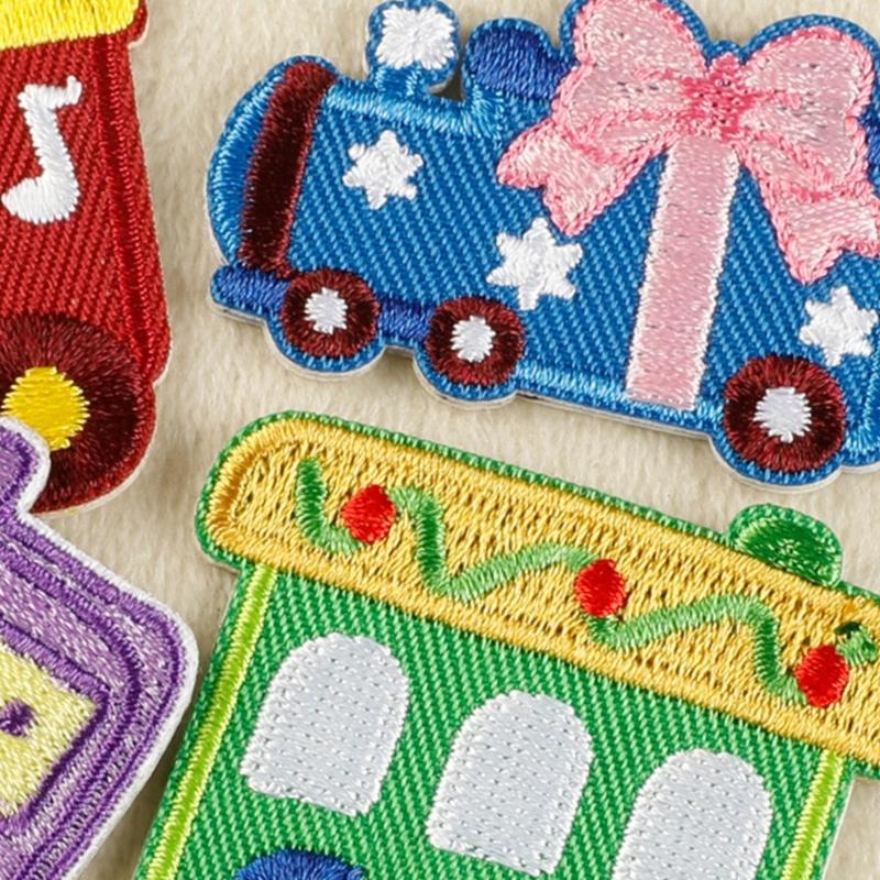 8 Pcs Cartoon Truck Iron On Patches Clothing Patches Lovely Toy Car Repair Patches Embroidery Patches for Bag Decoration