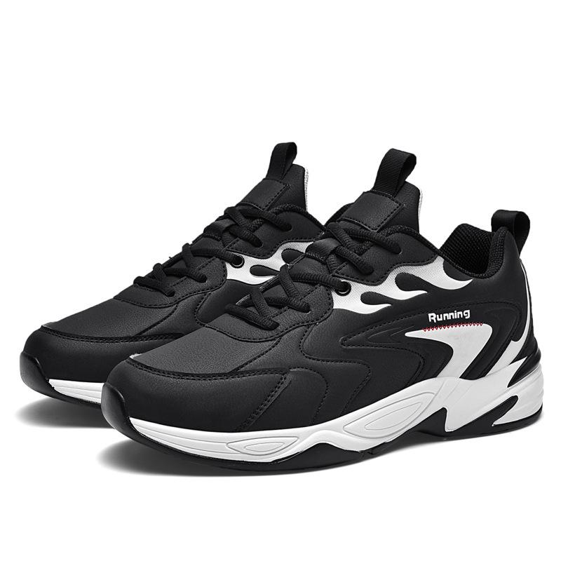 Übergröße Herren Herbst und Winter neue Leder Freizeitschuhe Mesh Laufschuhe Herren Samt verdickte Sportschuhe