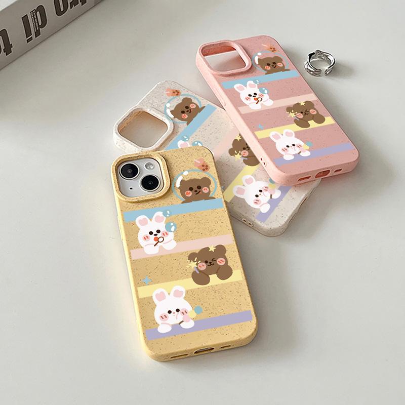 Phone Case for iPhone 16 15 14 13 12 11 Pro Max iPhone 11 13 16 15 14 12 X XS XR 6 7 8 SE iPhone 6 7 8 Plus Degradable Wheat Straw Case Cover