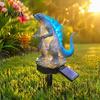 Lawn Decorative Light Dragon Solar Garden Light, Outdoor Sasquatch Statue Lamp, Fantasy Creature Sculpture, Pathway for Yard Decor with