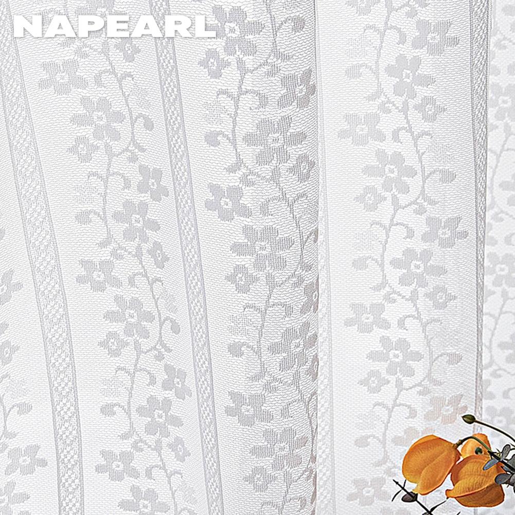 1PC NAPEARL 10-20% Light Blocking French Lace Warp Knitted Sheer Curtain for Living Room Bedroom Balcony Home Decor