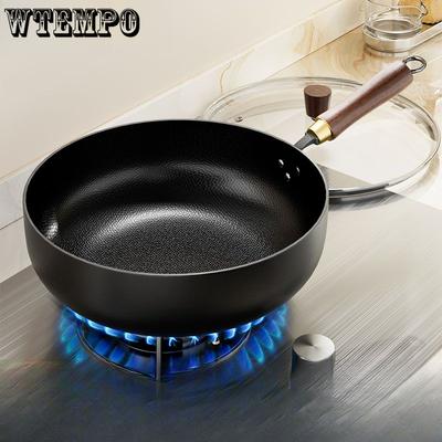 Hand Forged Hammer Patterned Iron Pan for Household Stir Fry Non Stick Pan Uncoated Flat Pan Electromagnetic Gas Universal Flat Pan
