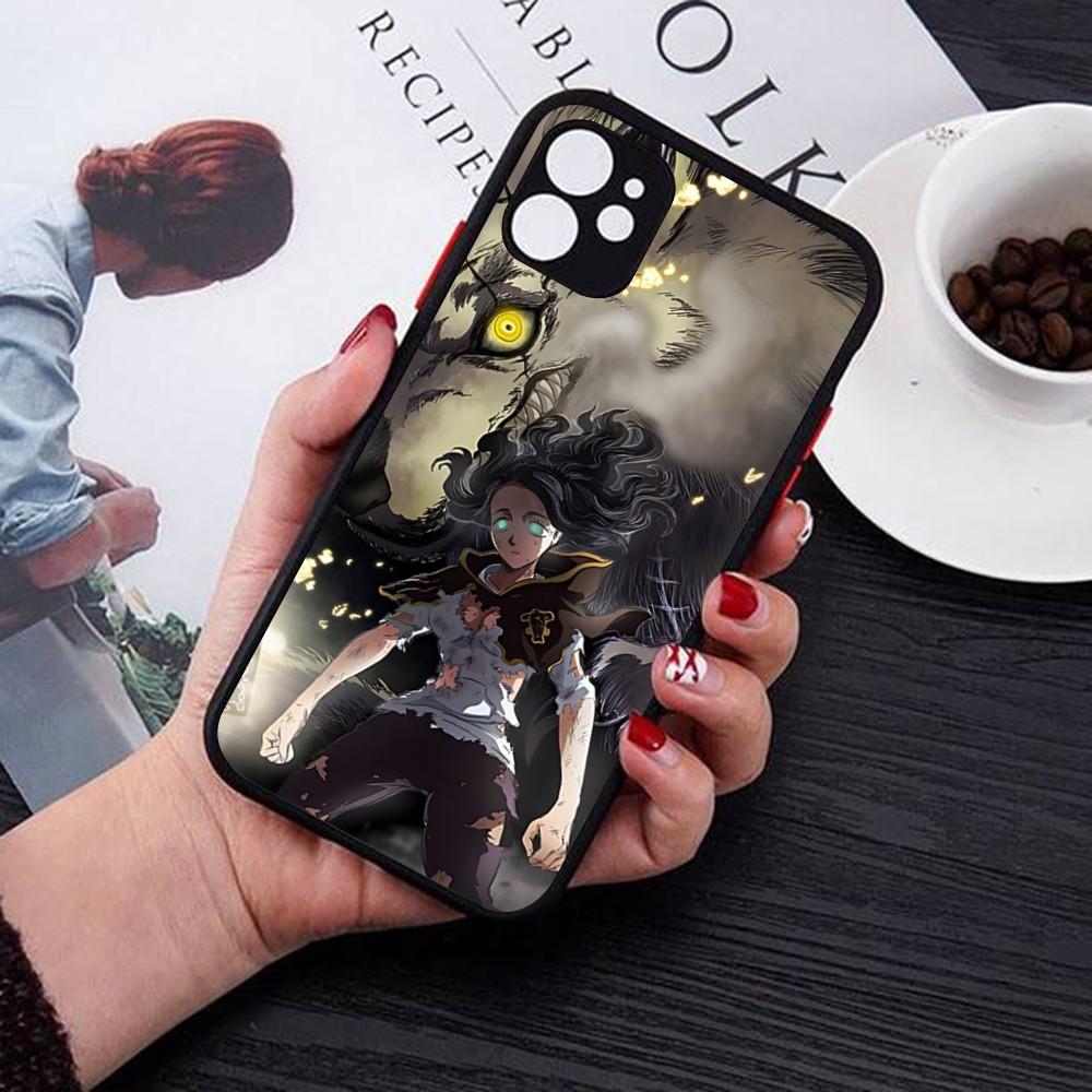 Black Clover Phone Case For IPhone 14 11 12 13 Mini Pro Max 8 7 Plus X XR XS MAX Translucent Matte Cover