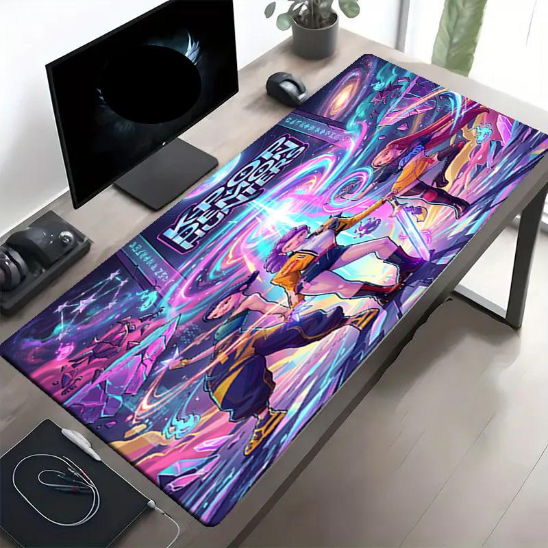 KPop Demon Hunters Print Mouse Pad, Anti‑Slip Desktop keyboard Mat, for PC Laptop Gaming Working Daily Use, Cool Festival Birthday Gift