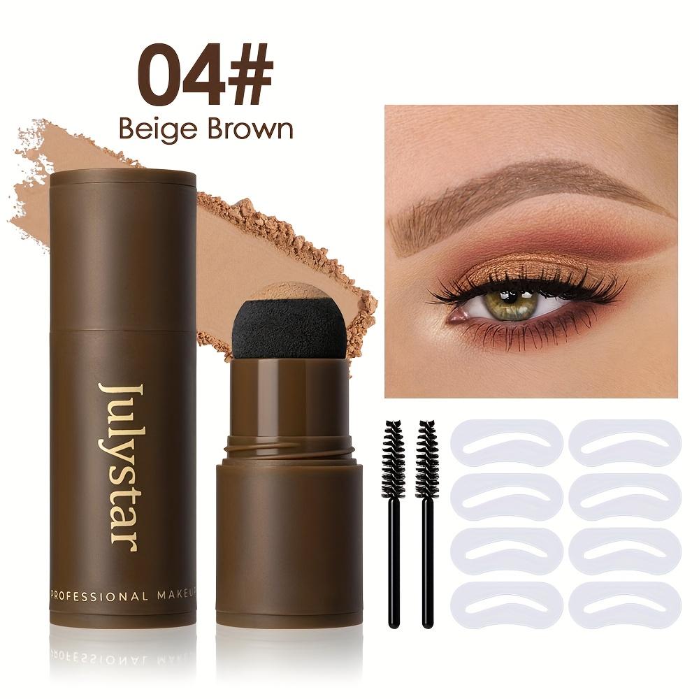 Eyebrow Definer Powder Stamp Makeup with 8 Reusable Stencils Long Lasting Hairline Shadow Powder Hair Chalk Hair Fluffy Powder