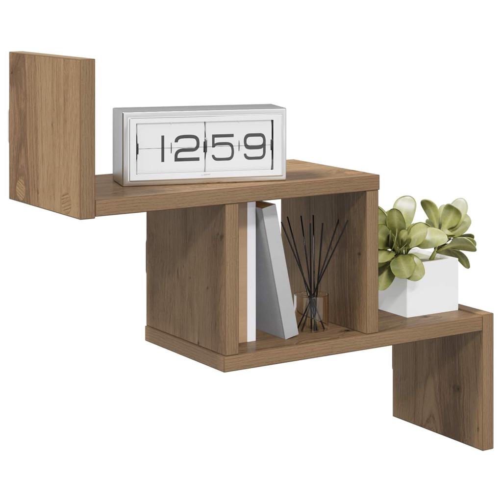 Wall Shelf Artisan Oak 48 X 15 X 42 Cm Engineered Wood
