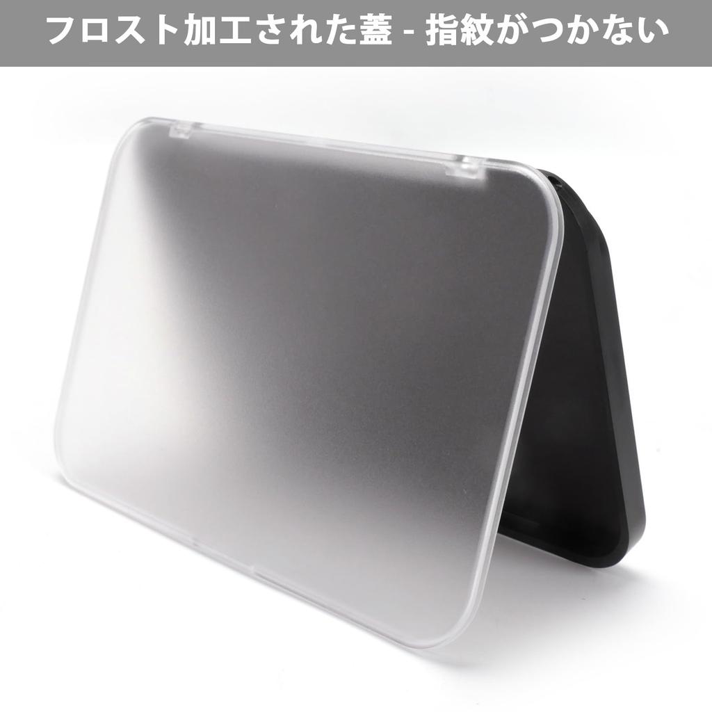 [VANANA] Empty Magnetic Makeup Palette - DIY Eyeshadow, Blush, and Highlighter Storage Case with Transparent Lid, Compact Design (Black (Matte Clear