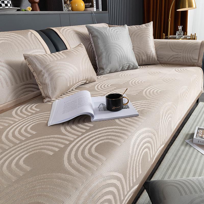 Summer Ice Silk Sofa Cushion Modern High-End Non-Slip Summer Mat Cool Pad Summer Light Luxury Sofa Cover Cushion