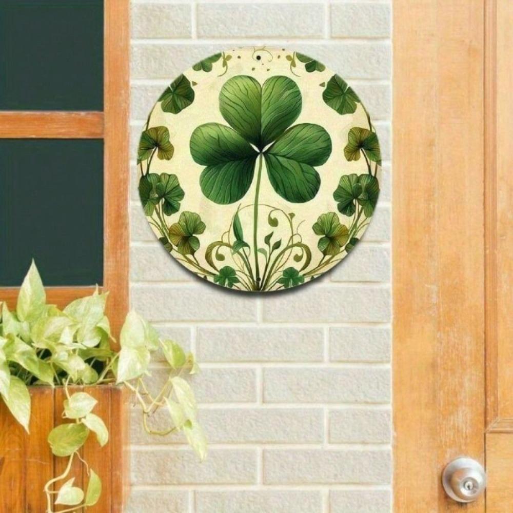 Metal Wall Art Clover 2D Glitter Saint Patrick Gift Home Decor