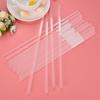 100 Pack Disposable Plastic Straws with Single Bend Flexible Neck Clear Plastic Drinking Straws Individually Wrapped for Parties Events and Daily Use