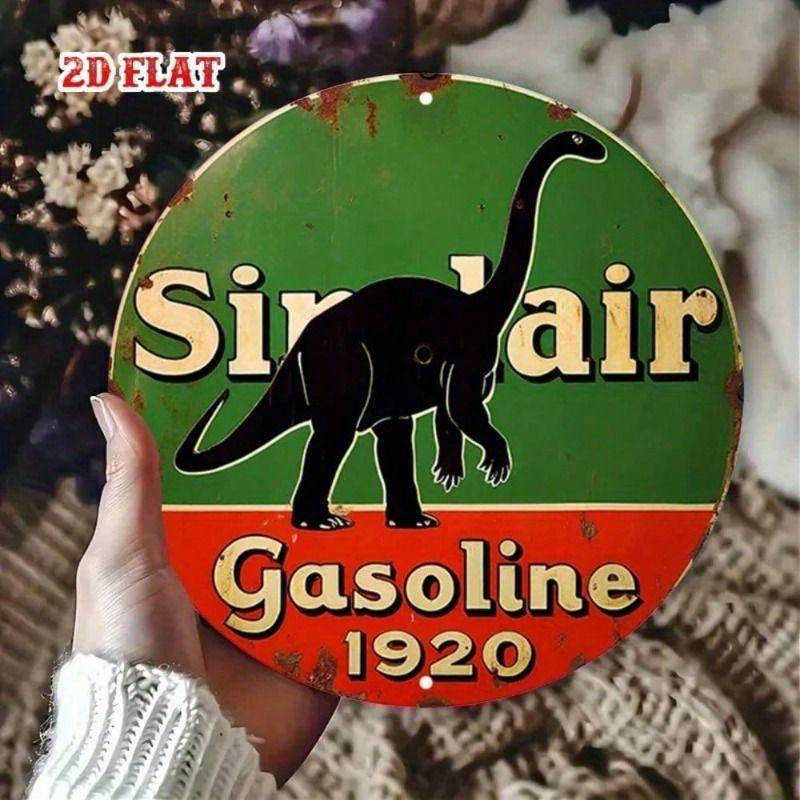 Tin Sign Wall Art Retro Dinosaur Man Cave Gift