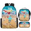 Digital building block backpack, animation primaryschool third and fourth grades light burden reduction, primary and secondary school students storage