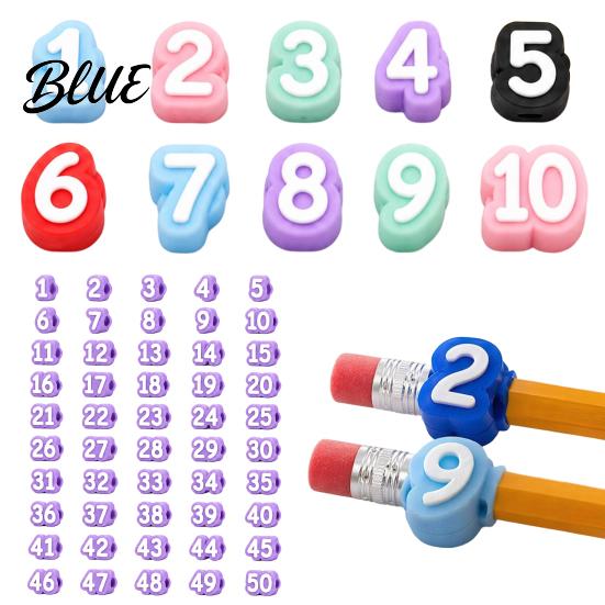 Sistema di Identificazione Matite 1-20/1-30/1-50 Cappucci Numerati Etichette Riutilizzabili per Aula Scuola per Insegnanti Tracciamento Marcatori Organizzazione ID Studente