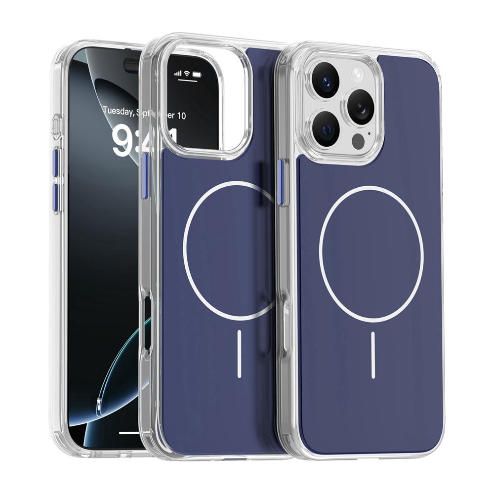 KEYSION Luxury Magnetic Case for MagSafe for iPhone 14 15 16 Pro Max Soft TPU+PC Wireless Charging Shockproof Phone Back Cover
