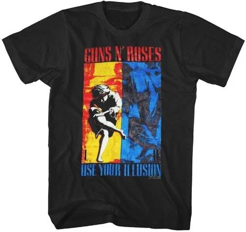 Guns N  Roses - Guns N  Roses - 1991 Use Your Illusion T-Shirt - XL Black 121618 XL