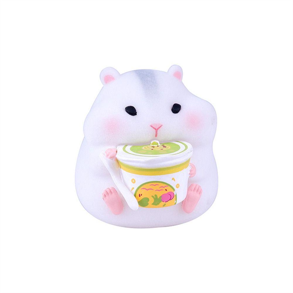 Foodie Series Gourmet Hamster Figures Flocking Mouse Hamster Clarke Figures   Dashboard Decoration