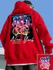 New Autumn Men's Teddy Bear Graffiti Print Soft and Comfortable Hooded Sweatshirt Outdoor Street Style