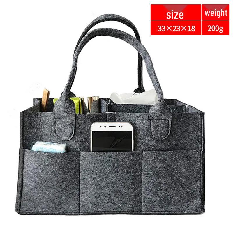 Große Filz-Windeltasche - Outdoor-Aufbewahrung & Kleinkram-Organizer für Mütter