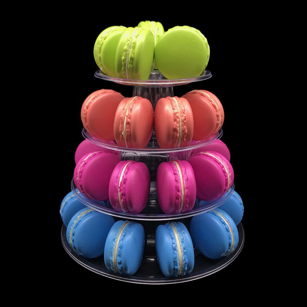 Portable Box Cupcake Display Rack Holder  PVC Macaron Tower Stand Macaroon Display Cake Stand Birthday Party Wedding Decoration
