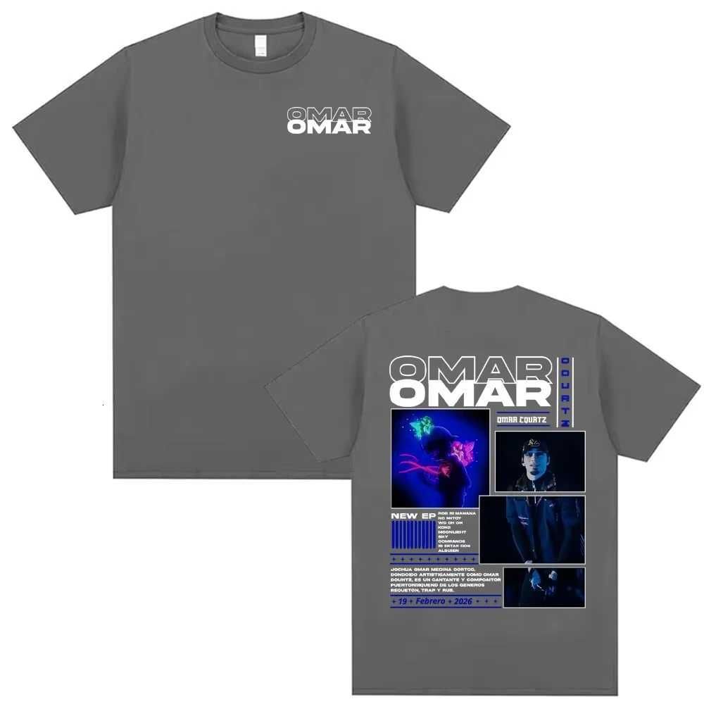 Omar Courtz Por Si No Estoy 2026 World Tour Grafica Copertina T-shirt 2026 Estate Nuova Unisex Unisex Cotone T-shirt Street Wear Y2K