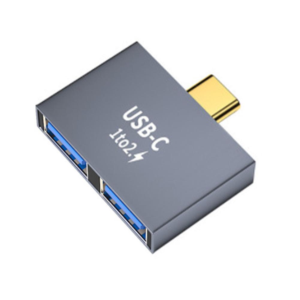 2 In 1 Type-C USB3.0 Hub Docking Station Male Type-C Computer Splitter Female 10Gbps For Laptop O9B4
