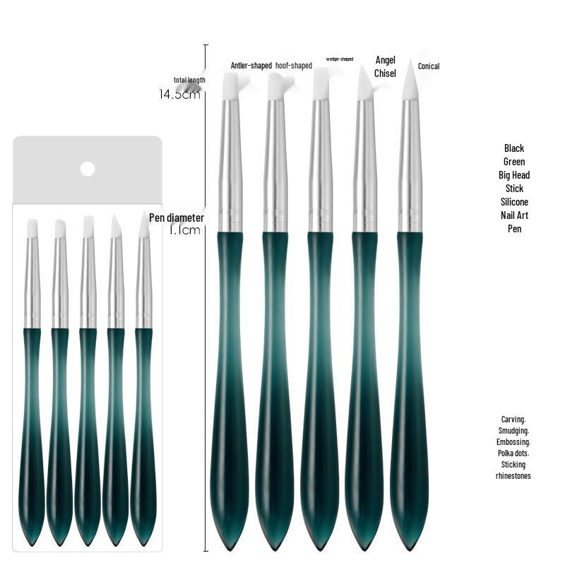 Dual-Ended Silicone Nail Art Tool: Smudge & Dot Pen