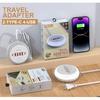 50W USB C PD Charger 6 Ports Fast Charging Station with Touch LED Light Travel Charger for iPhone 15 Samsung Xiaomi Quick Charge