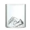 Bicchiere Premium in Vetro Borosilicato Montagna Innevata per Whiskey e Caffè - Resistente alle Alte Temperature, Stile Cinese