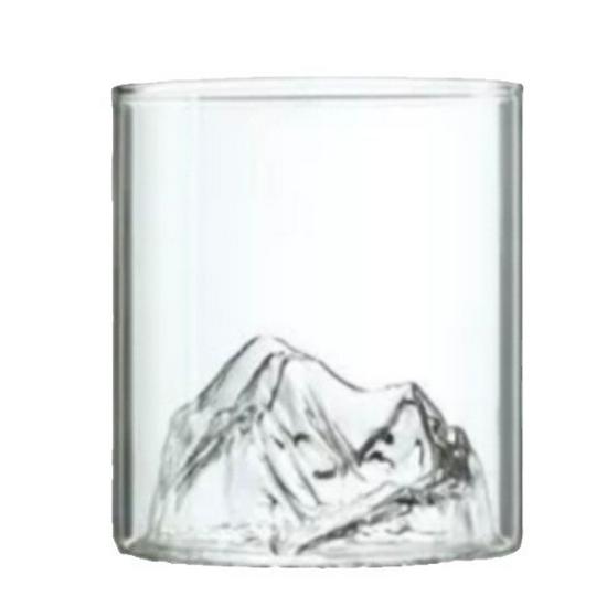Bicchiere Premium in Vetro Borosilicato Montagna Innevata per Whiskey e Caffè - Resistente alle Alte Temperature, Stile Cinese