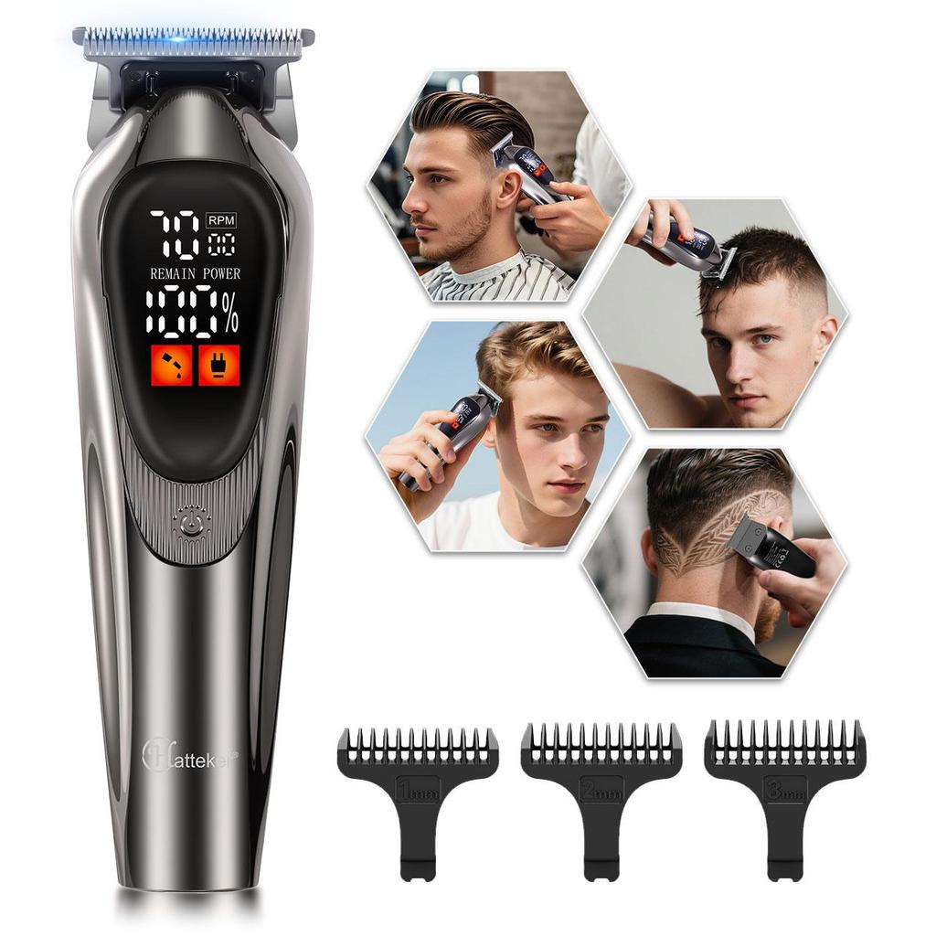 Hatteker Multifunctional Hair Clipper 6000/7000RPM Motor with Stainless Steel Blade & USB Charging
