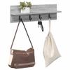 Wall mounted nightstand Grey Sonoma 60 x 10.5 x 18 cm