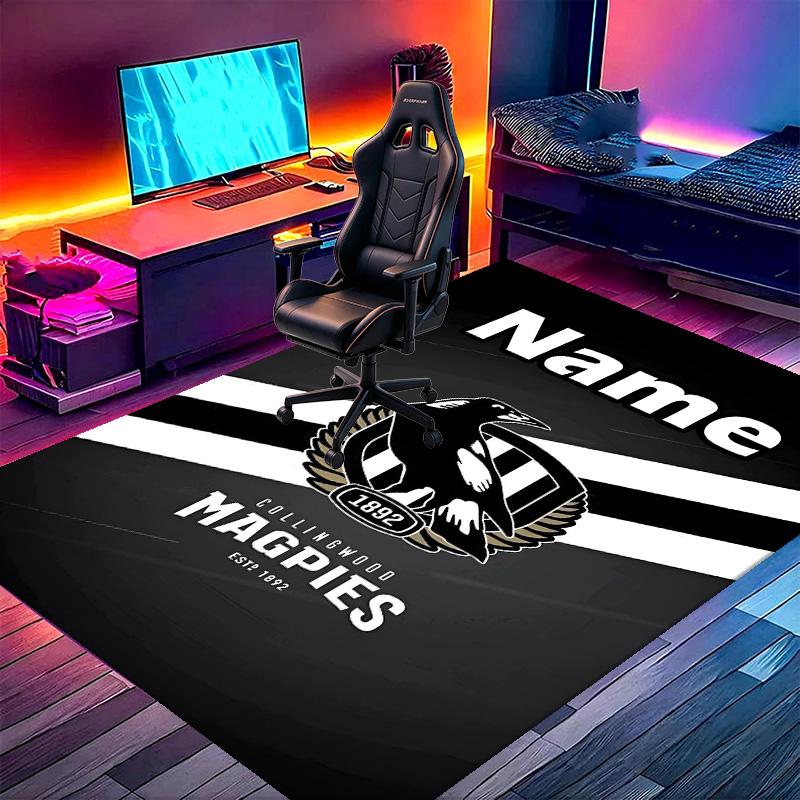 Custom Name Personalized Football Club Print Carpet, Versatile Home Decor Rug, for Playroom, Apartment, Balcony, Entryway, Hallway Gift