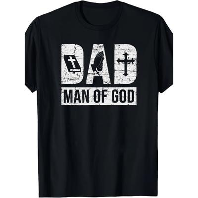 European Sizes for Man Graphic T-Shirt - Men’s Casual Short Sleeve Crew Neck Tee with Cross & Feather Design - Perfect Gifts, Fathers Day Tshirt