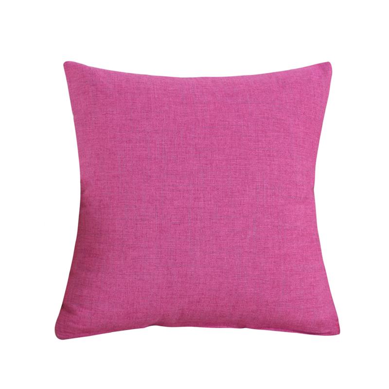 45x45cm Linen Solid Color Throw Pillowcase Detachable Washable Office Cushion Cover Car Waist Rest Headboard Back
