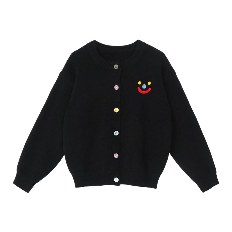 LUSON Girls 2025 Autumn Knit Cardigan Sweater 130