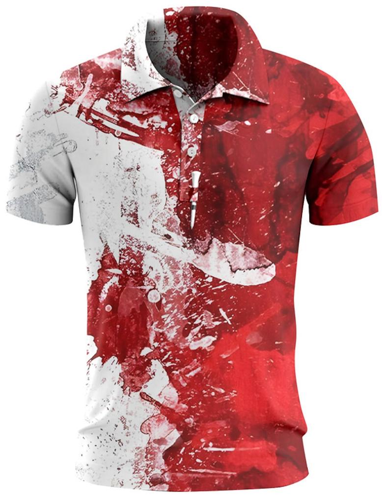 Men's Polo Shirts Golf Shirt Button Up Breathable Quick Dry Moisture Wicking Short Sleeve Man