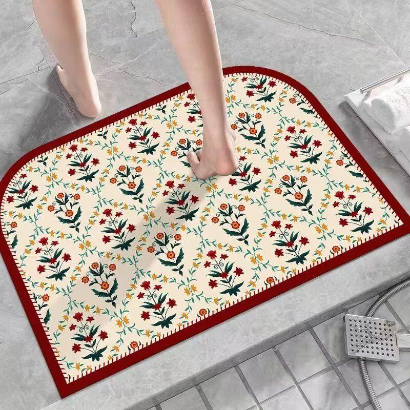 Bathroom Diatom Mud Mat Toilet, Entrance Door, Toilet Cartoon Non-slip Foot Pad Cushion