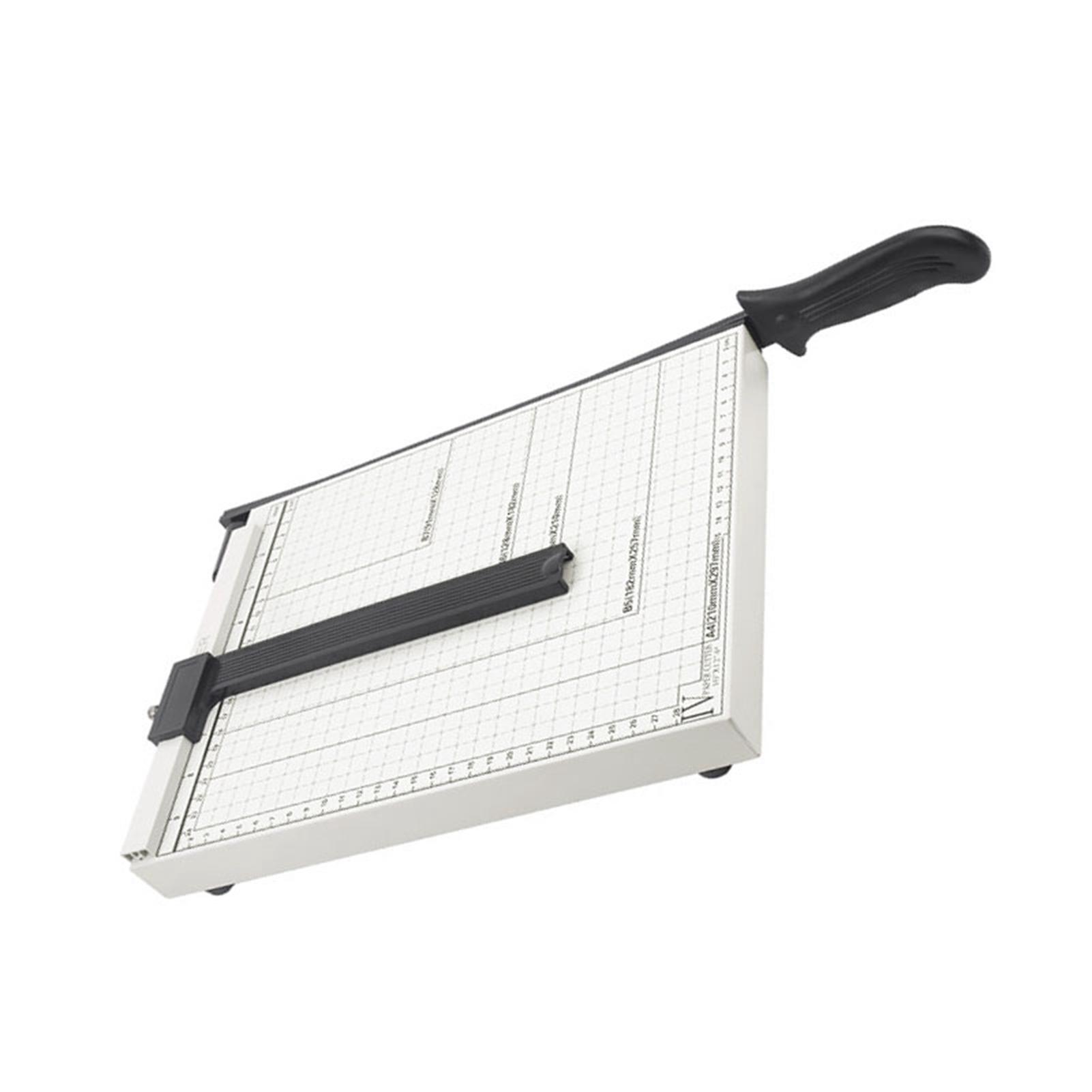 

12in Paper Cutter Hard Wearing Precise Scale Sharply Blade Comfortable Handle Photo Paper Card Trimmer 30x25cm