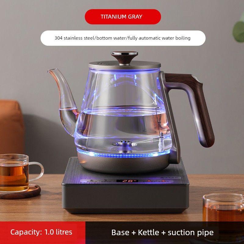 

Full-Automatic Water Feeding Electric Kettle Tea Making Dedicated Pumping Tea Table All-in-One Machine Tea Table Embedded For Home Tea Making TITANIUM GRAY