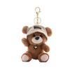 Cute Bear Wear Hat Keychain Soft Plush Backpack Charm for Girls Adorable Keyring Gift for Mothers Lovers Family Friends Colleagues