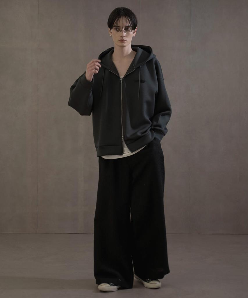 WEGO KEEPWARM BIG Zip Oversized Korean Size Charcoal Hoodie, Unisex, Sweatshirt, Silhouette, Simple, Casual, Style, Warm, Gift, Spring/Winter, Men's,