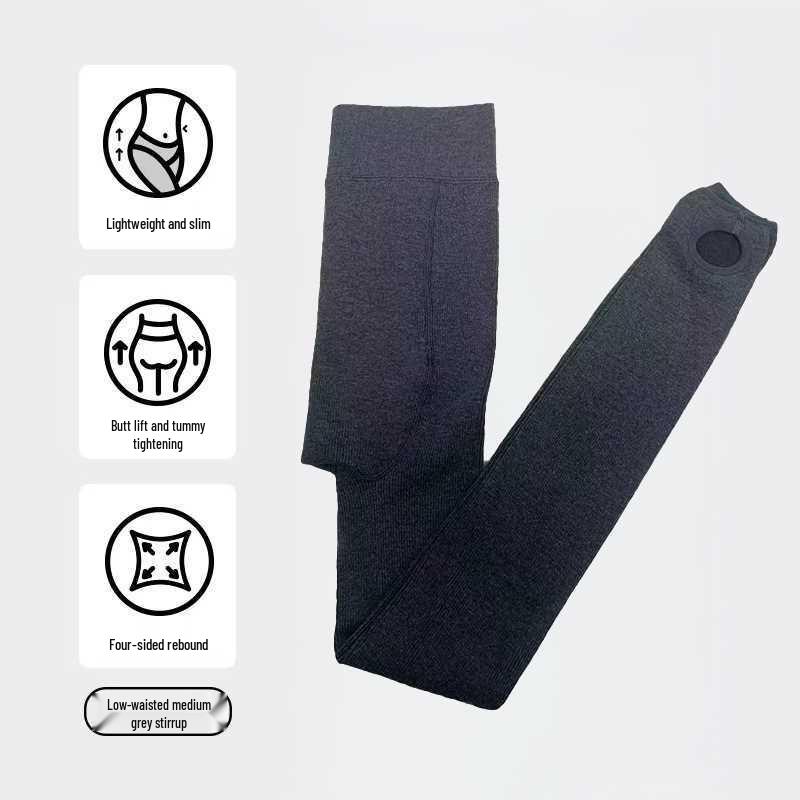 

Женские хлопковые леггинсы с высокой талией и флисовой подкладкой в вертикальную полоску - Теплые, больших размеров, нескользящие, идеально подходят для осени и зимы. 150g, 18-25°C, No Fleece