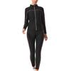 Women's Sweat-Inducing Workout Suit Training, Fitness, and Sauna Wear Long-Sleeve Top and Long Pants Set Casual High-Neck Shaping Garment