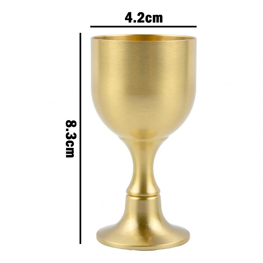 Compact Vintage Brass Wine Glass Drinking Tumbler Cup Mug for Home Bar
