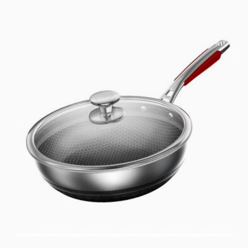 Kangbarch 28cm 316L Stainless Steel Honeycomb Frying Pan
