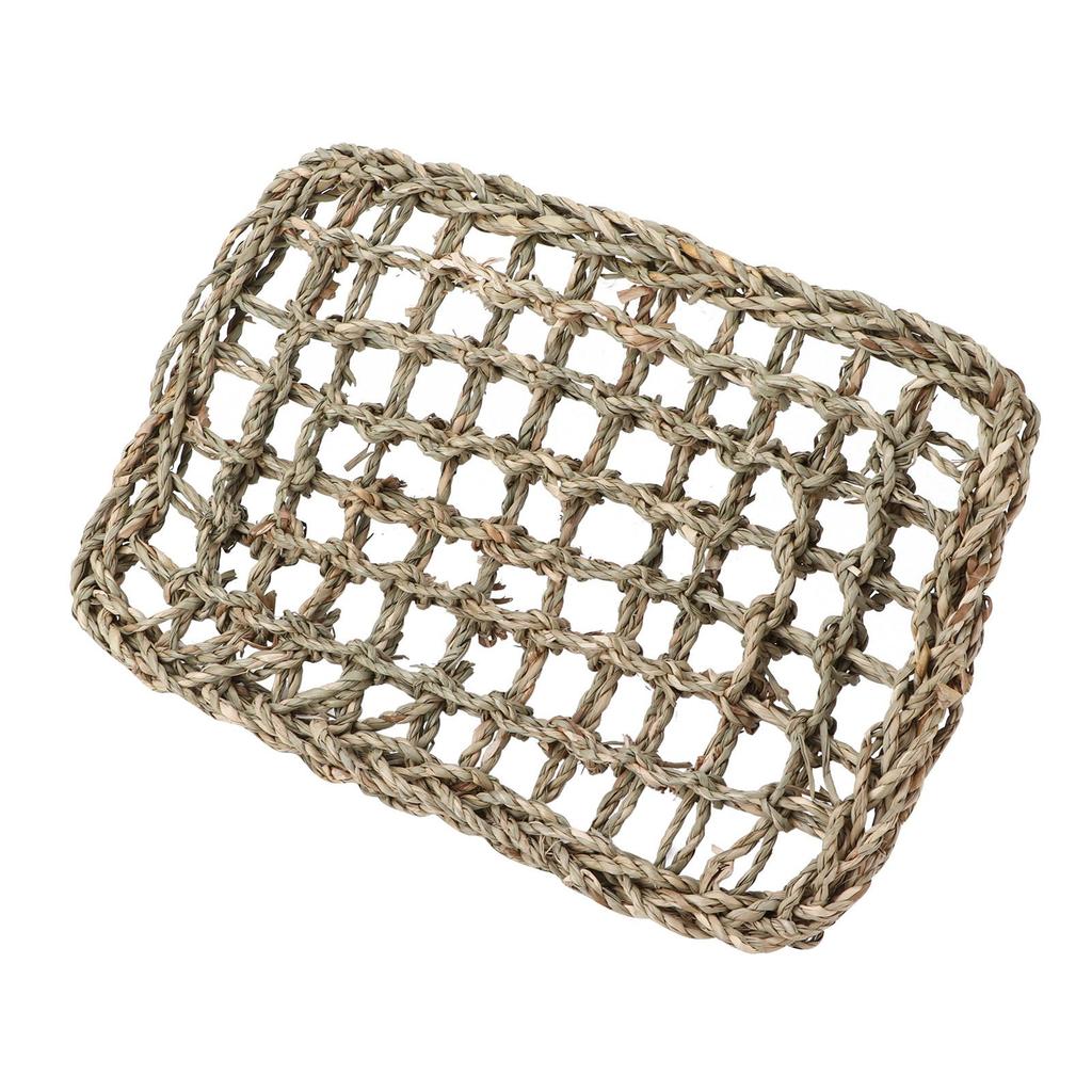 Rabbit Activity Mat Woven Seagrass Protector Chew Toy Mat for Bunny Chinchilla Hamsters